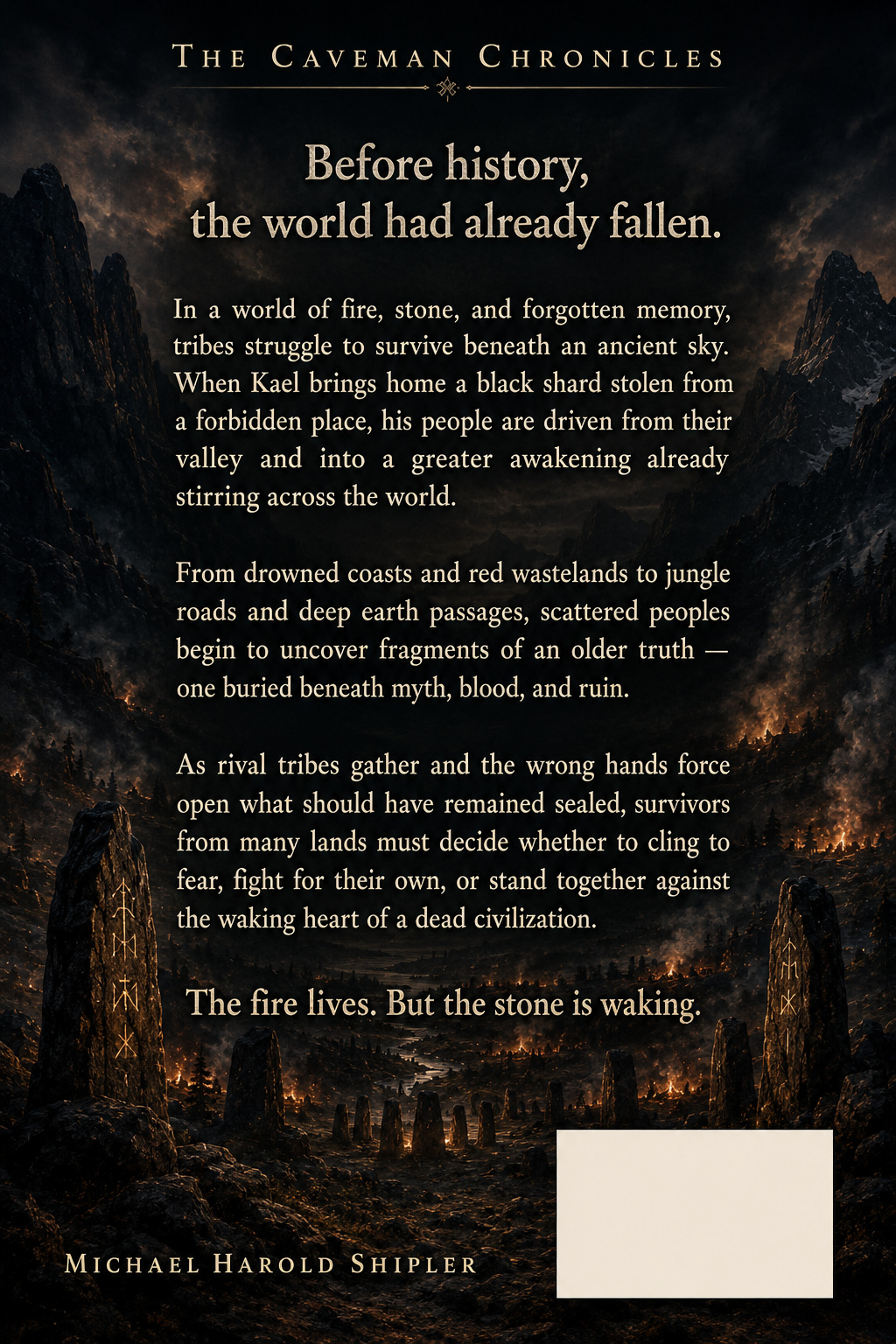 The Caveman Chronicles back cover with Caveman Chronicles Online link